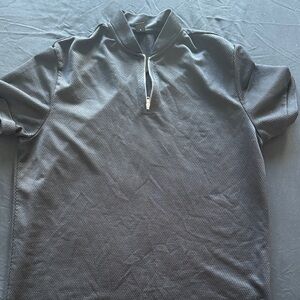 SHEIN Men's Black Half-Zip Shirt